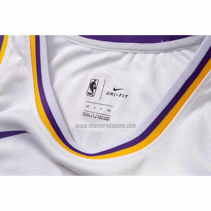 Camiseta Los Angeles Lakers Kobe Bryant NO 24 Association 2018-19 Blanco2